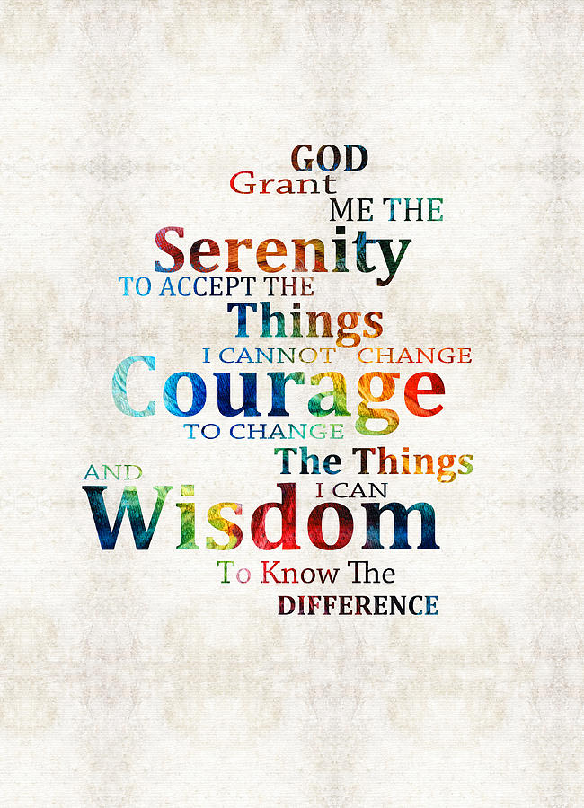 Inspirational Painting - Colorful Serenity Prayer by Sharon Cummings by Sharon Cummings