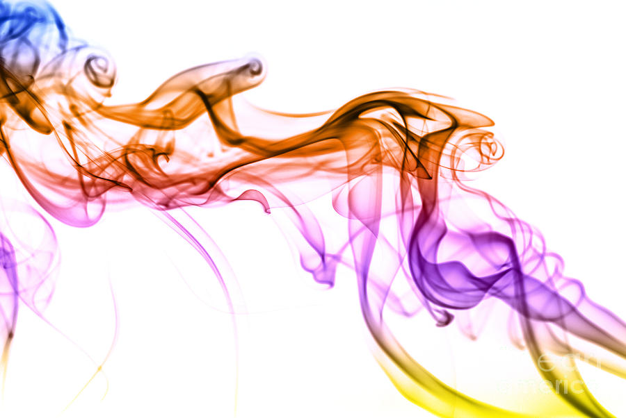 Abstract Photograph - Colorful smoke abstract by Vishwanath Bhat