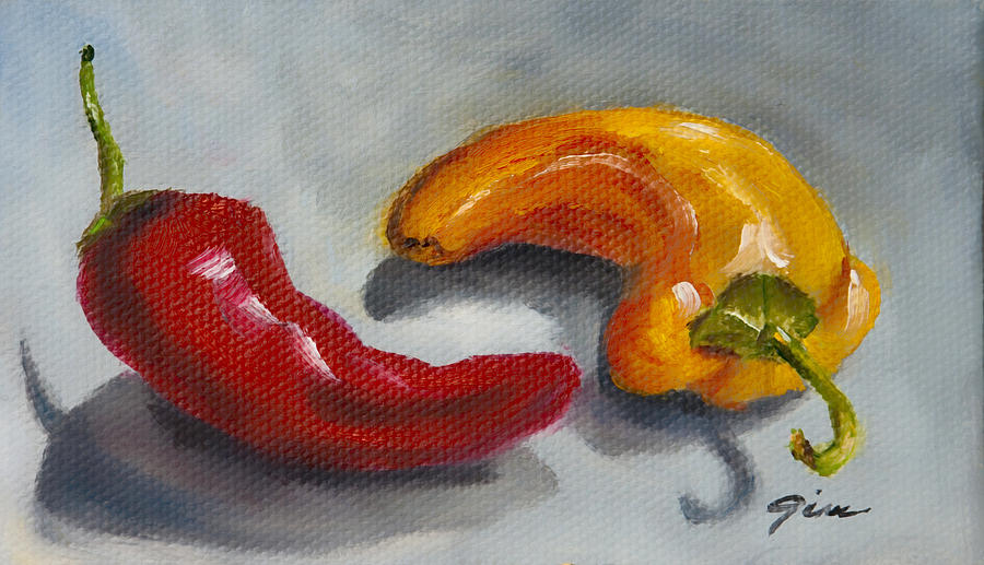 Chili Painting - Colorful Spice by Gina Cordova