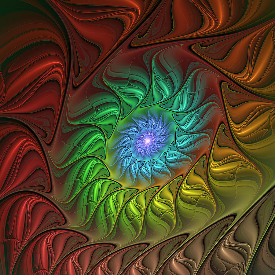 Colorful Spiral Digital Art by Gabiw Art