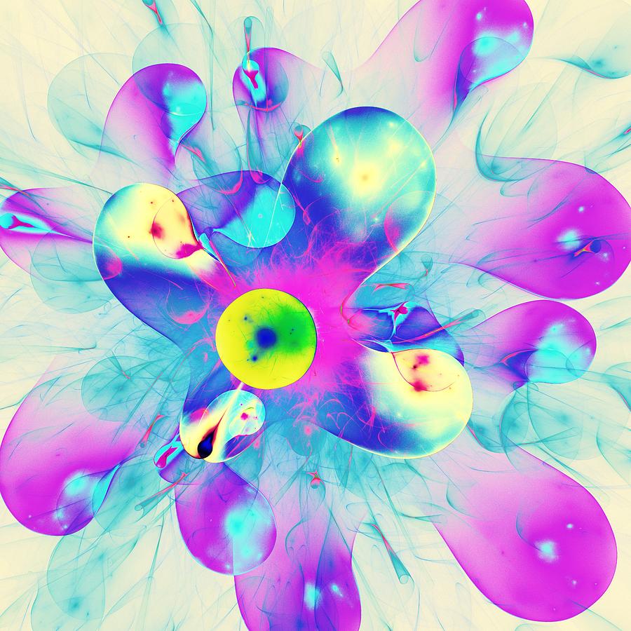 Colorful Splash Digital Art by Anastasiya Malakhova