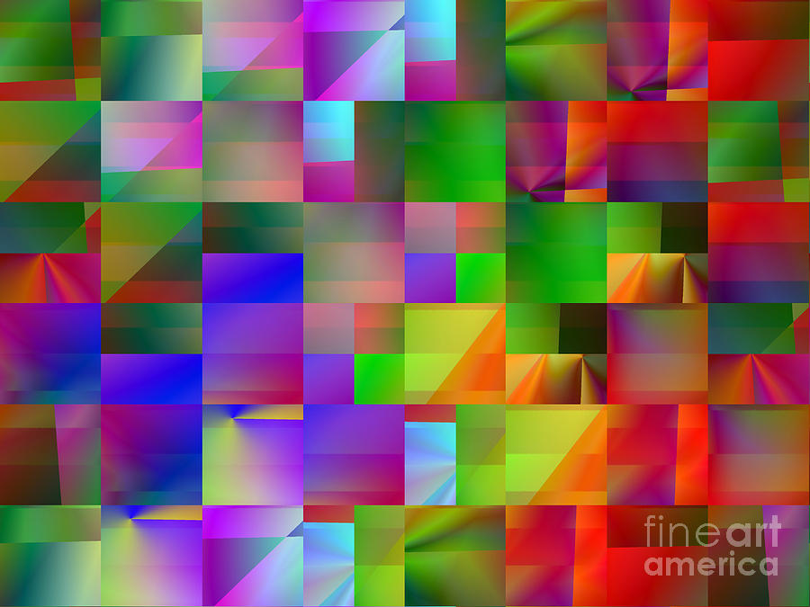 Colorful Squares Abstract 2 Digital Art By Kristi Kruse Fine Art America