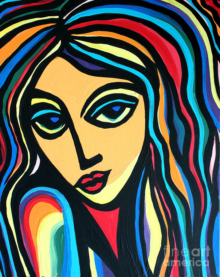 Colorful Stare Painting by Cynthia Snyder