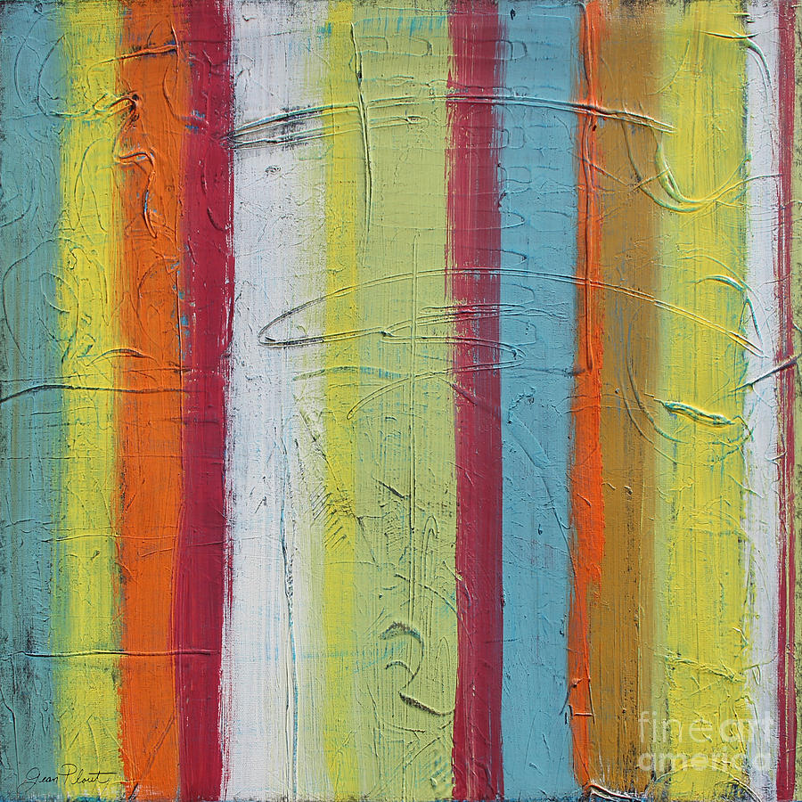 Colorful Stripes-JP2504 Painting by Jean Plout