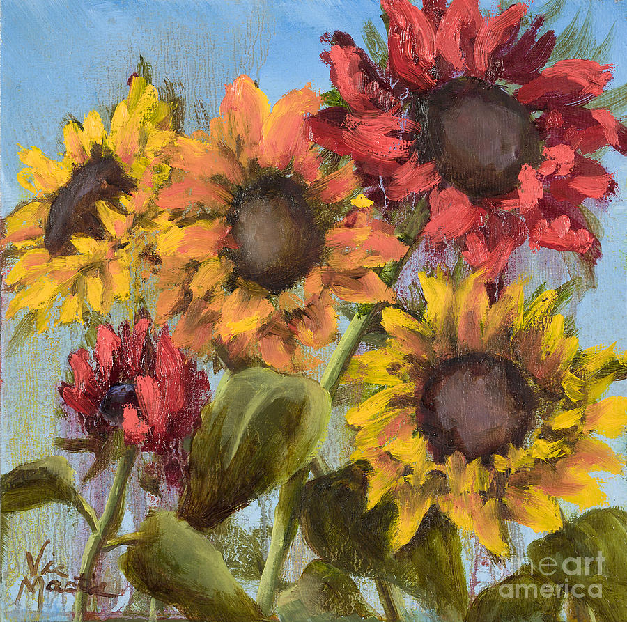 Colorful Sunflowers by Vic Mastis Colorful Sunflowers by Vic Mastis