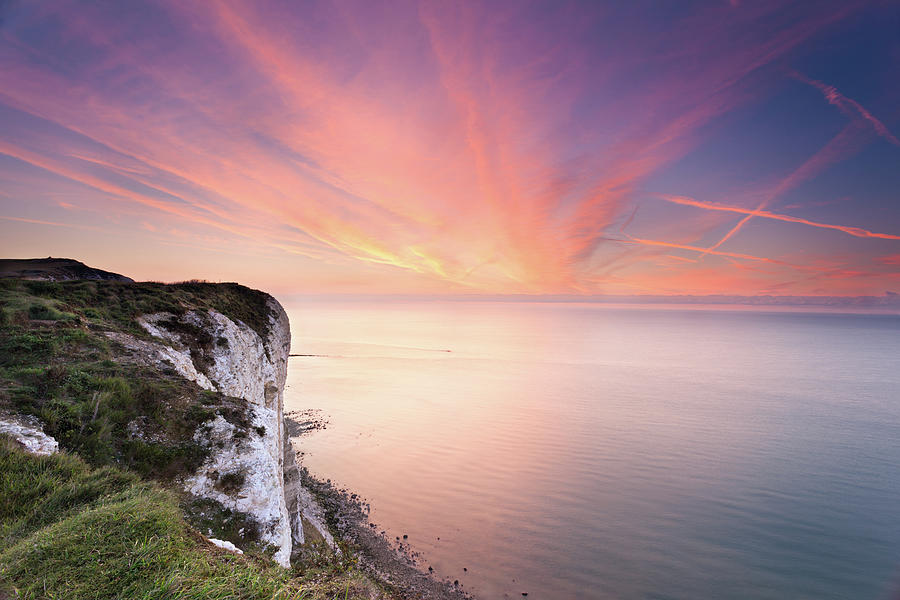 Colorful Sunrise At Beachy Head Photograph by Andrea Ricordi, Italy