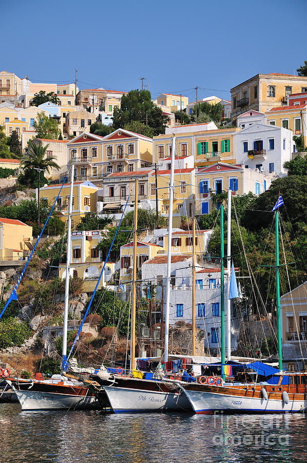 Greek Photograph - Colorful Symi by George Atsametakis