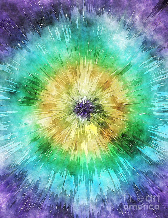 Colorful Tie Dye Graphic Digital Art by Phil Perkins