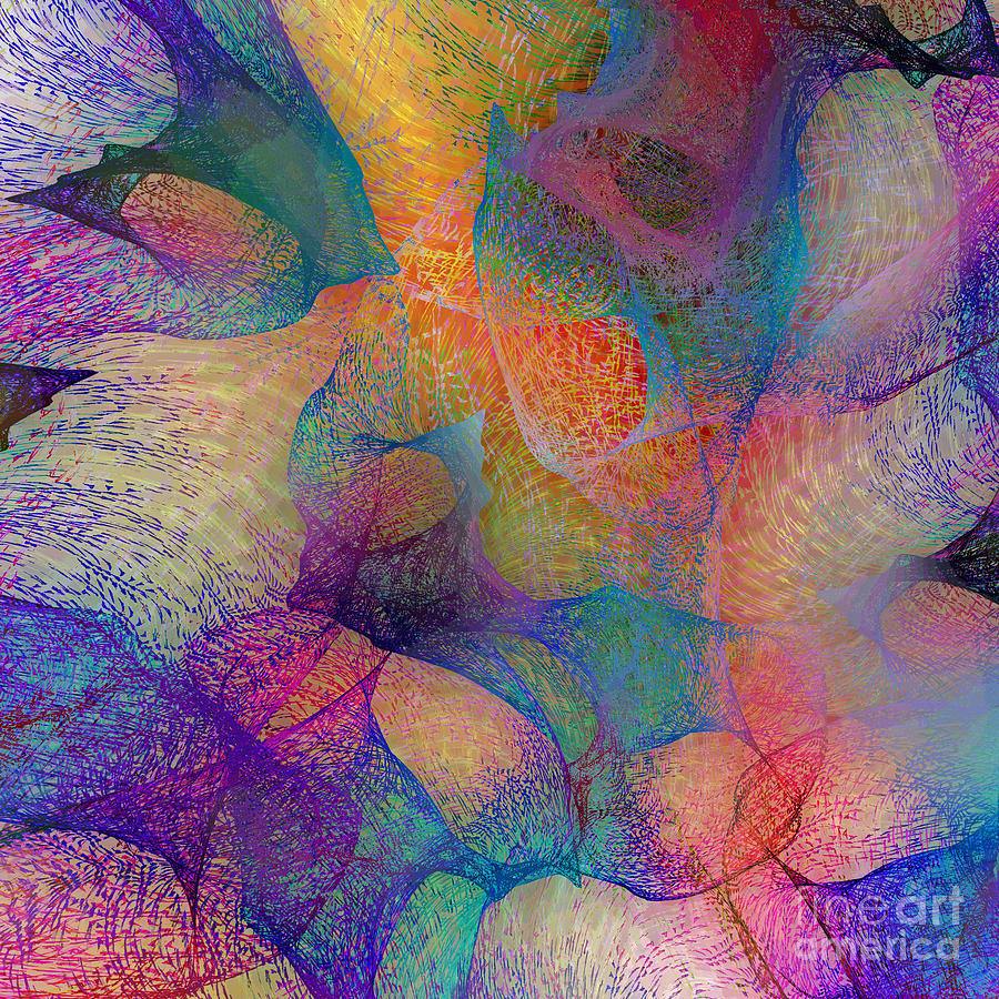 Colorful Veils Digital Art by Klara Acel