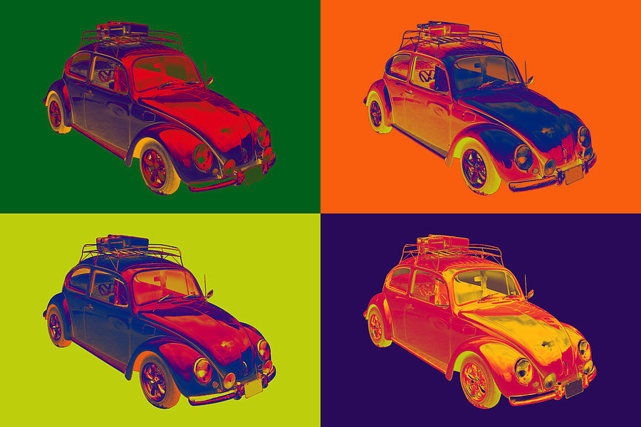 Colorful Volkswagen Beetle Punch Buggy Modern Pop Art ...