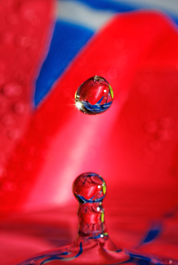 Colorful water drop Photograph by Peter Lakomy