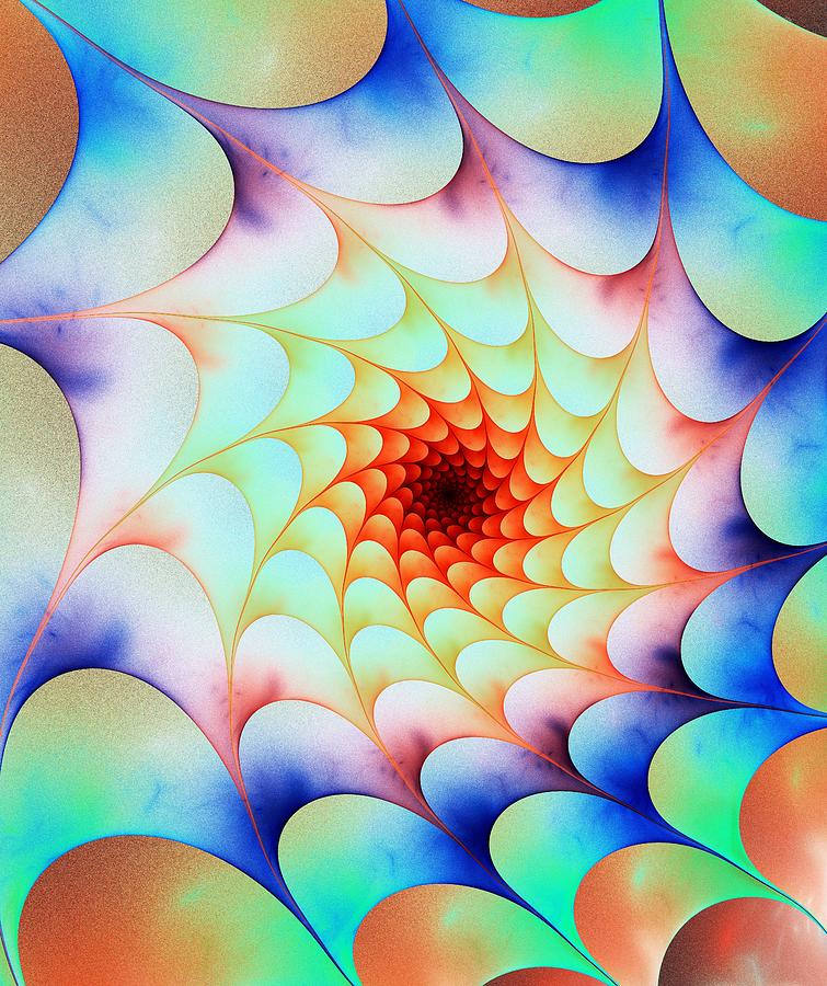 Abstract Digital Art - Colorful Web by Anastasiya Malakhova