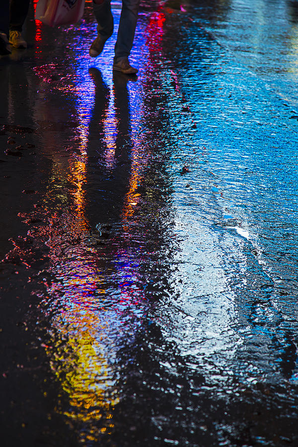 Colorful wet pavement Photograph by Garry Gay - Fine Art America