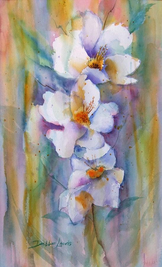 Colorful Whites Painting by Debbie Lewis