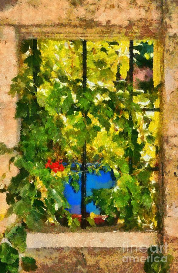 Colorful window #2 Painting by George Atsametakis