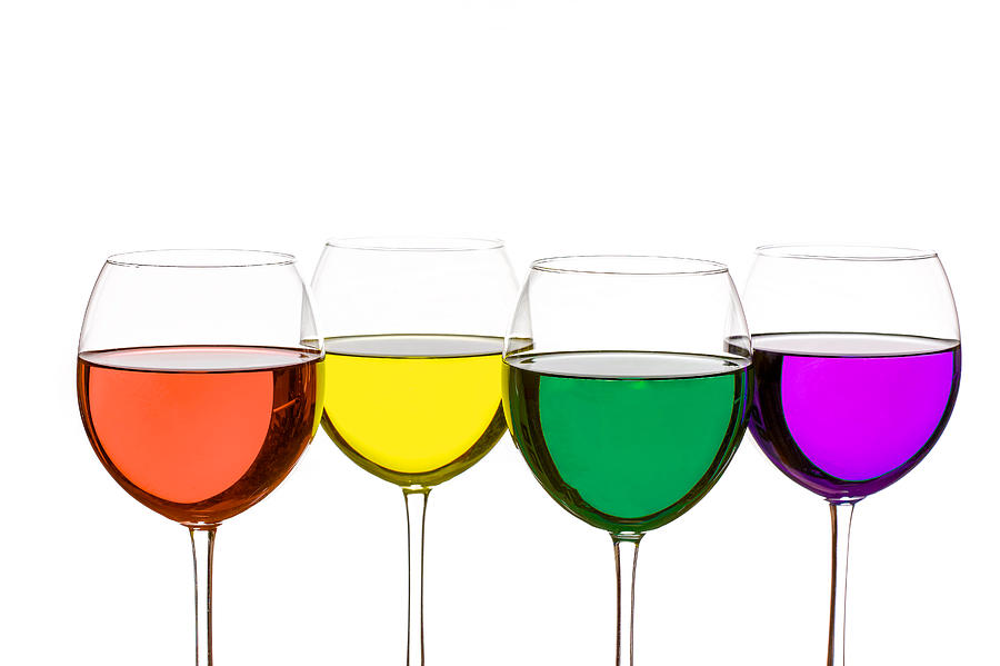 Colorful Wine Glasses Photograph by Peter Lakomy