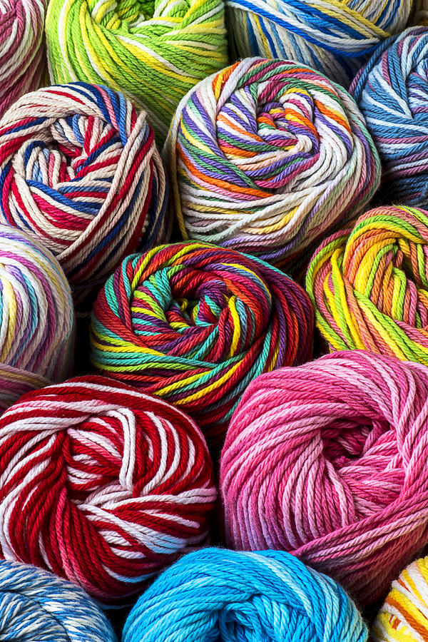 Colorful Yarn Photograph by Garry Gay