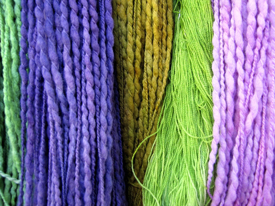 Colorful Yarn -  photography Photograph by Ann Powell