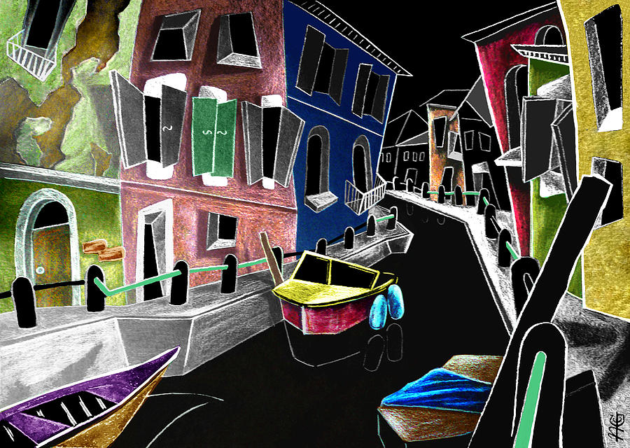 CoLoRi Di BuRaNo - Fine Art Venice Canal Paintings Italy Painting by Arte Venezia