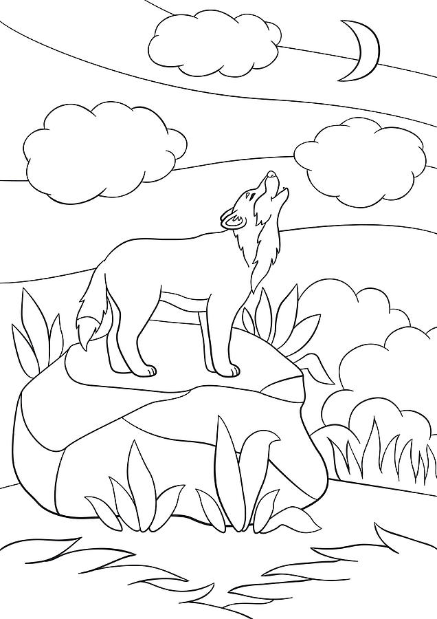 32 wolf howling coloring pages free printable coloring pages