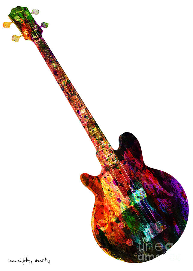 Jazz Painting - Colors Guitar  by Mark Ashkenazi