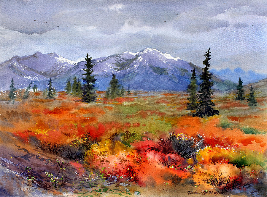 Colors in Denali Painting by Vladimir Zhikhartsev