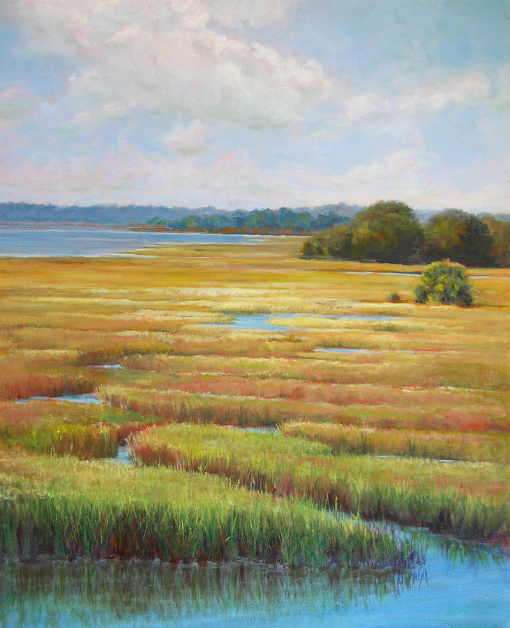 Colors in the Marsh Painting by Pam Talley