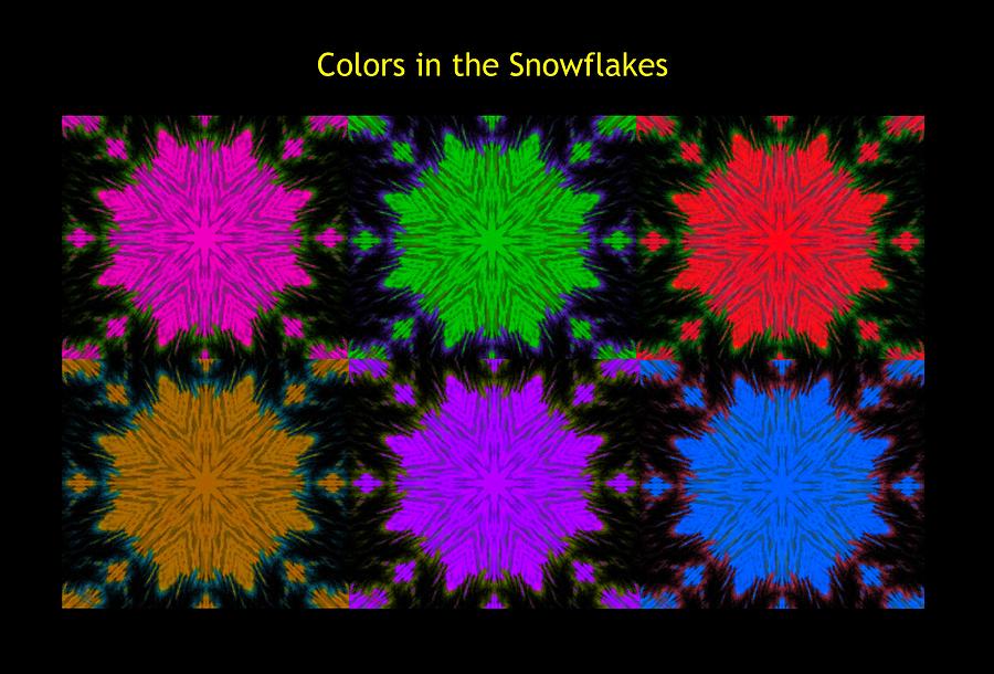 Colors in the Snowflakes Painting by Bruce Nutting