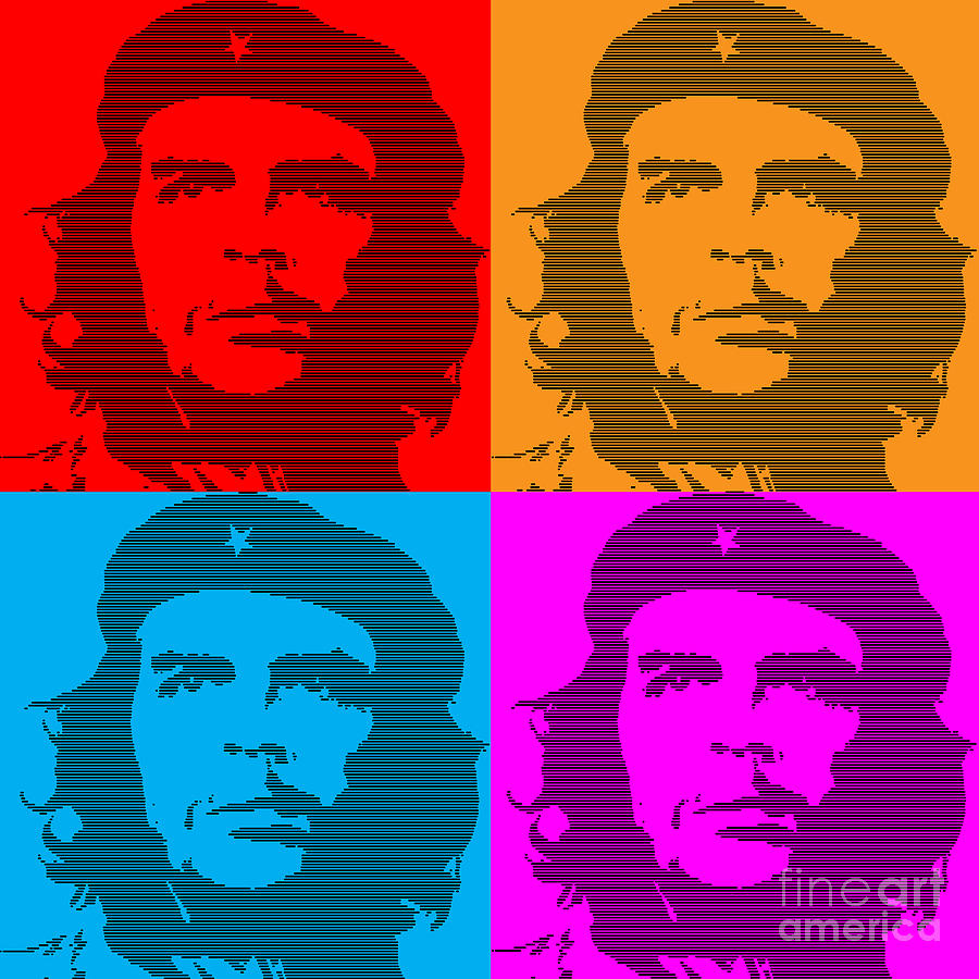Che Guevara Digital Art - Colors of Che No.7 by Bobbi Freelance