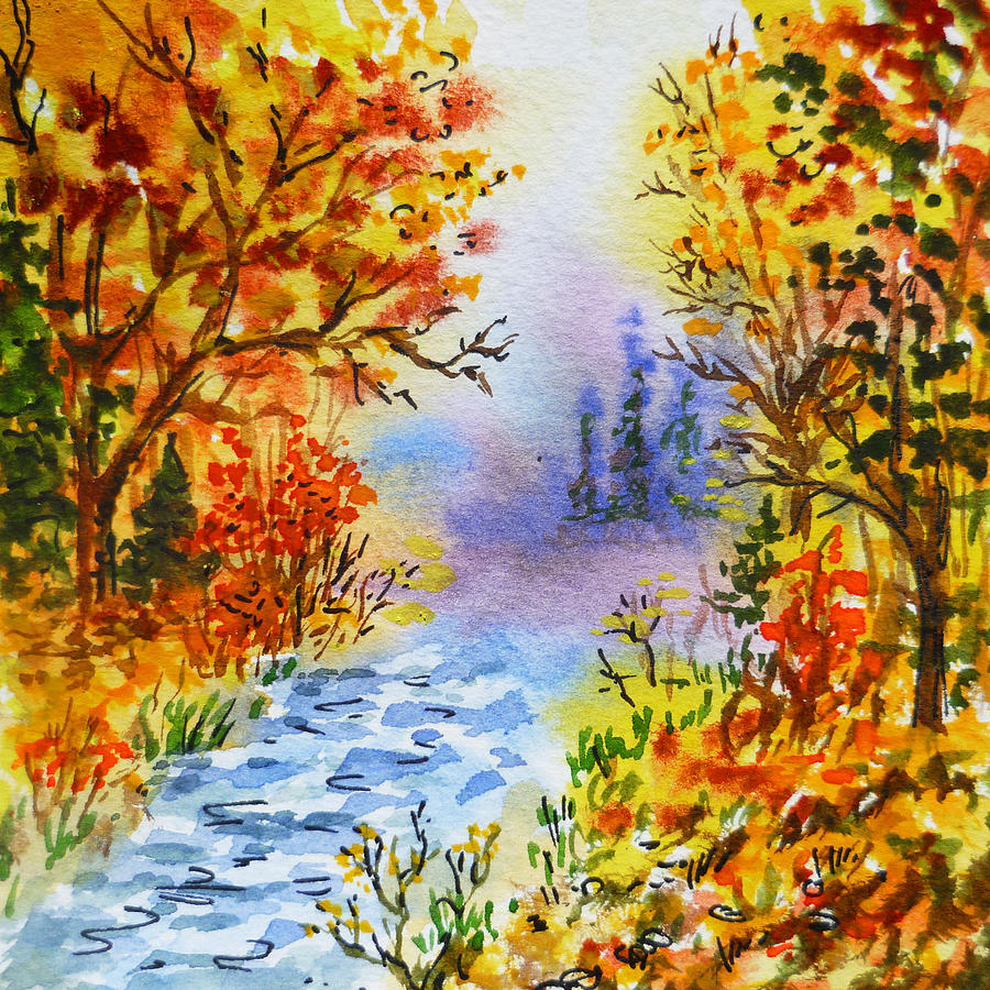 Colors Of Russia Autumn  Painting by Irina Sztukowski