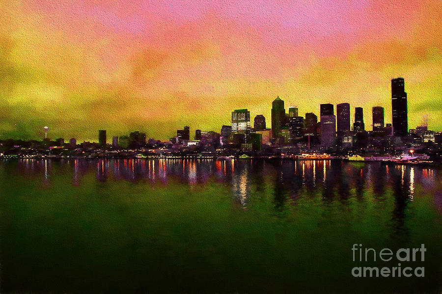 Seattle Painting - Colors of Seattle by Eric Chegwin