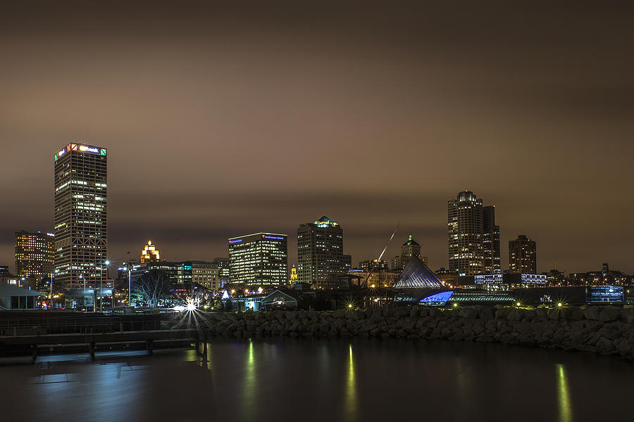 Milwaukee Photograph - Colors of the Night by CJ Schmit