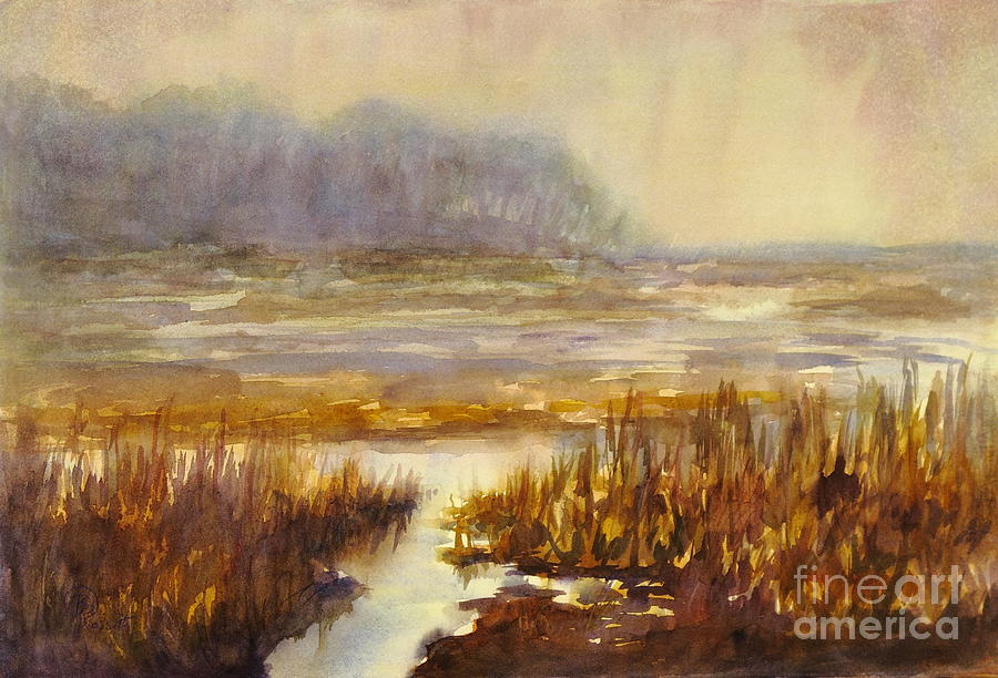 Colors of the Winter Marsh Painting by B Rossitto