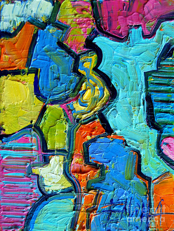 Abstract Painting - Colorscape #07 - Puzzled by Mona Edulesco