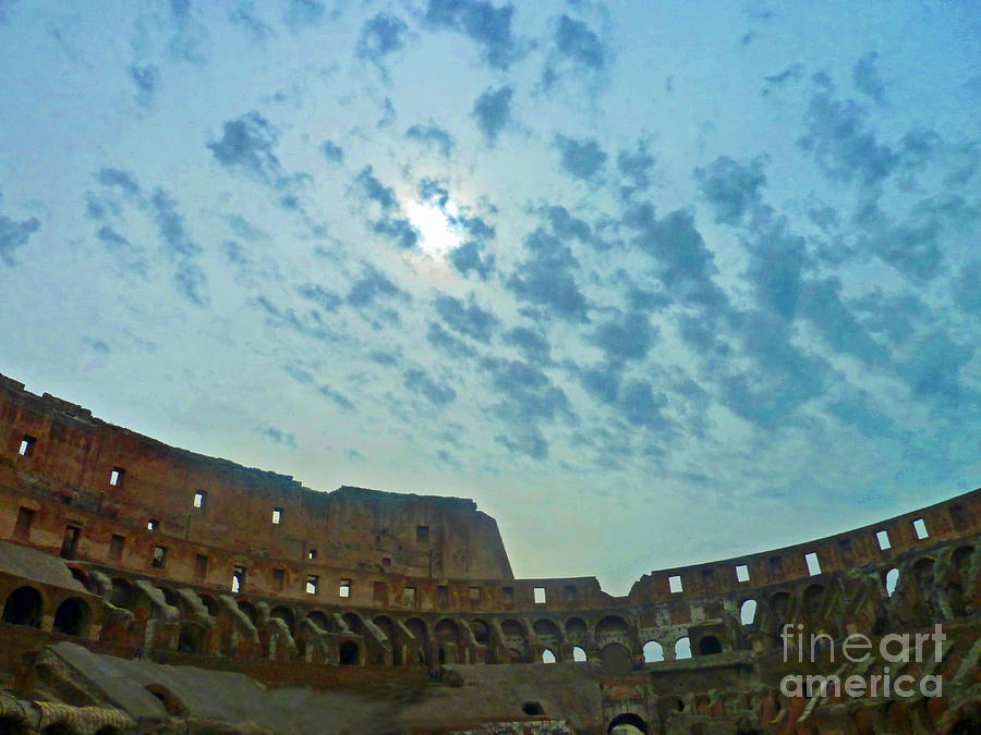 Colosseum at Dusk - Rome Photograph by Cheryl Del Toro