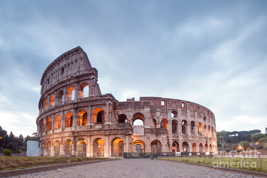 Colosseum at sunrise Rome Italy Photograph by Matteo Colombo