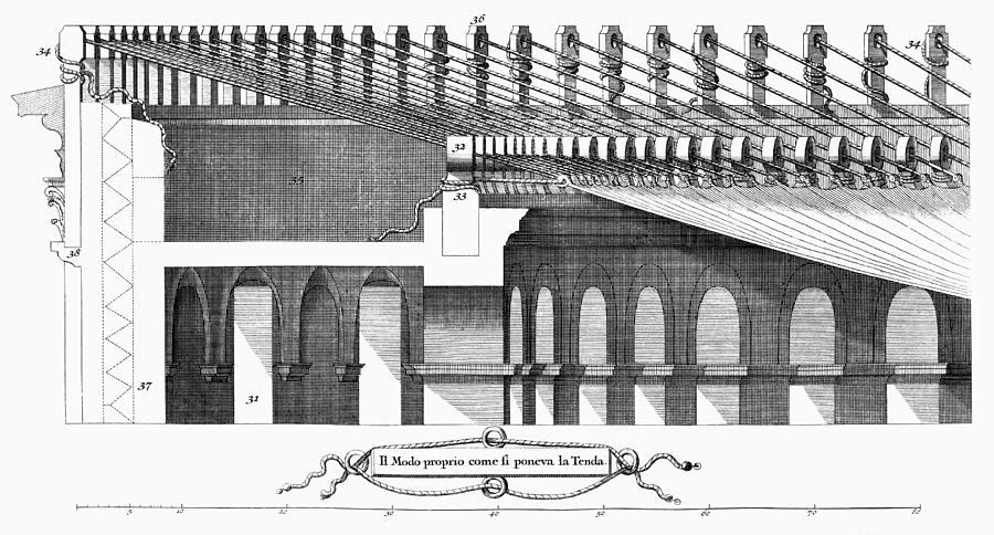 Colosseum: Awning Photograph by Granger