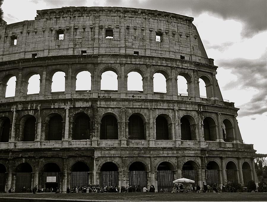 Colosseum in Black and White Photograph by Eric Tressler