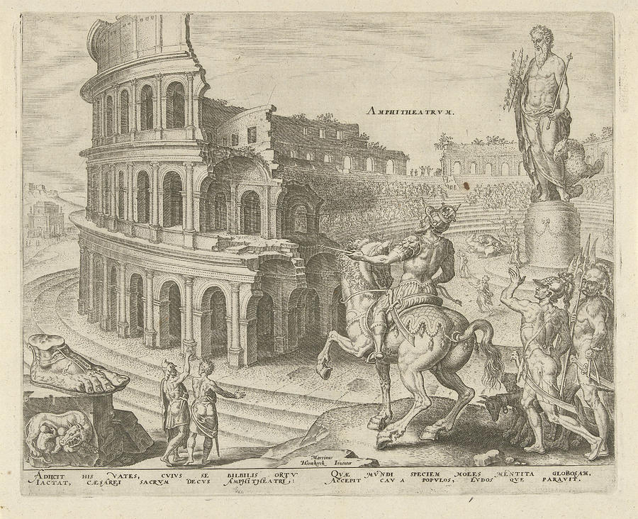 Colosseum In Rome Drawing by Hadrianus Junius