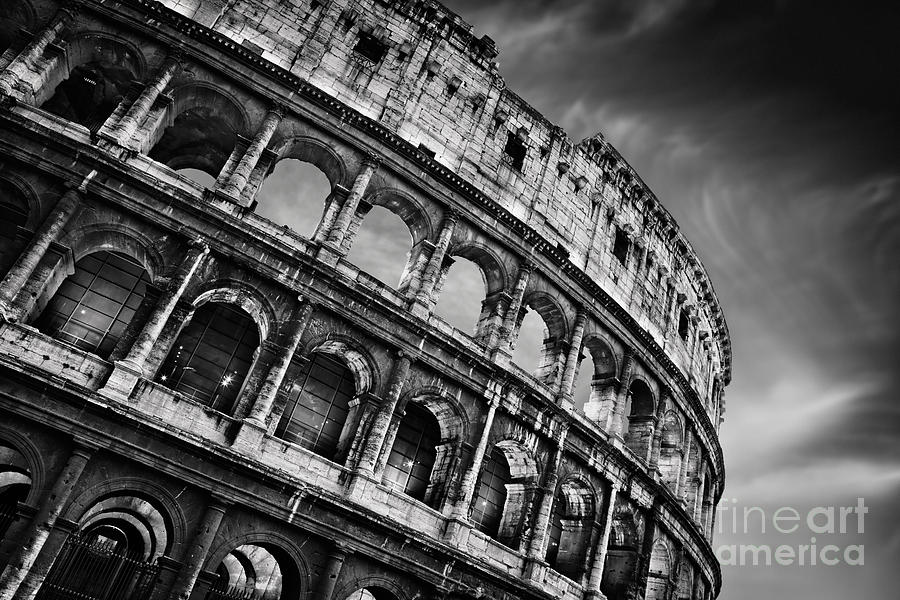 Black And White Photograph - Colosseum by Rod McLean
