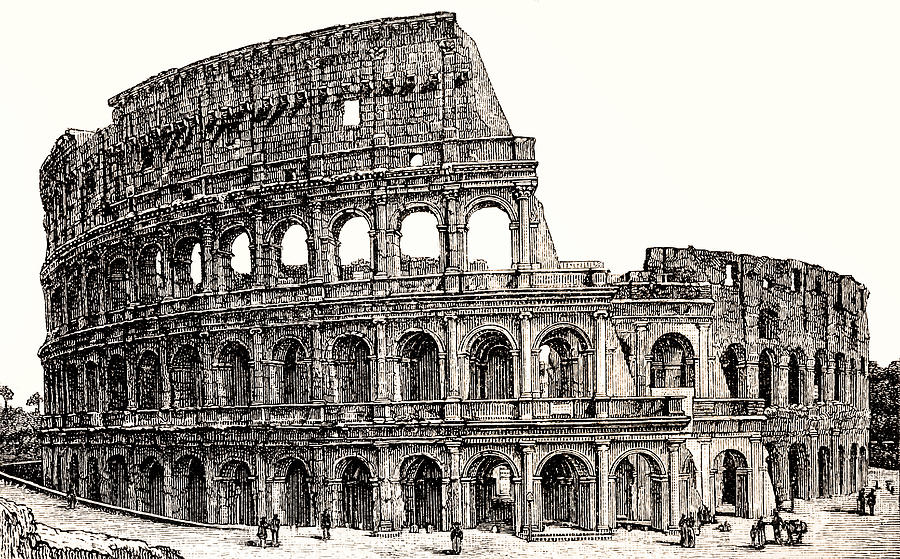 Colosseum, Rome, Italy Drawing by Nastasic