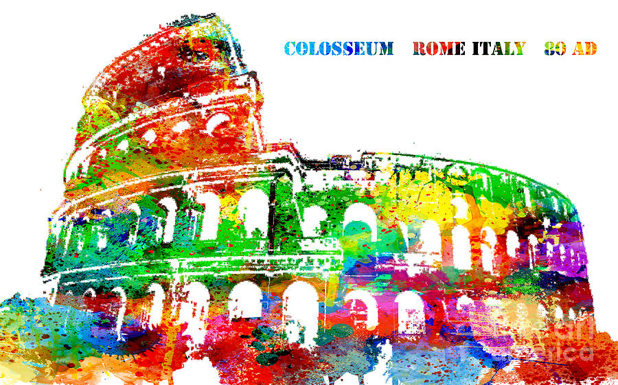 Colosseum Rome Italy Digital Art by Patricia Lintner
