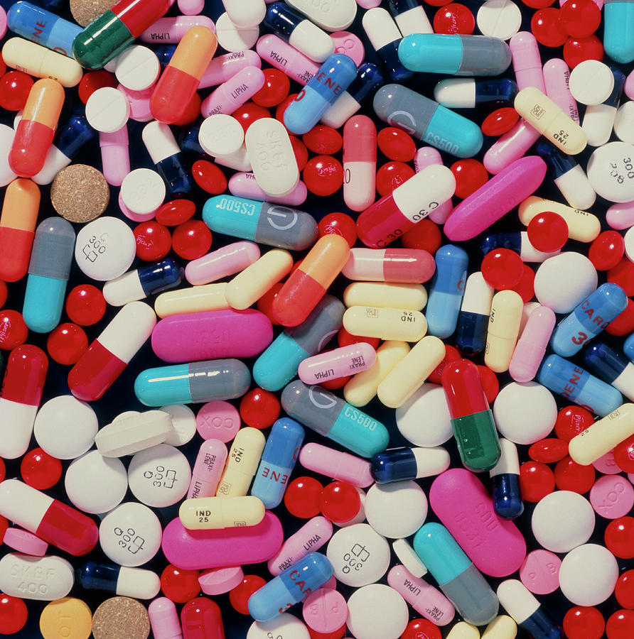 Coloured Assortment Of Pills Photograph by Garry Watson/science Photo  Library - Pixels
