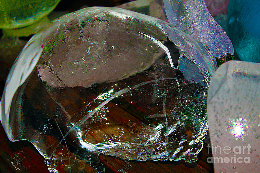 Coloured Ice Creations Print 1 Photograph by Nina Silver