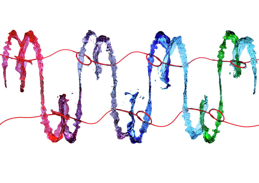 Coloured Liquid Swirls Photograph by Dr. John Brackenbury/science Photo Library