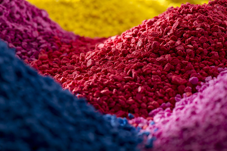 Coloured Polymer Compounds Photograph by Sturti