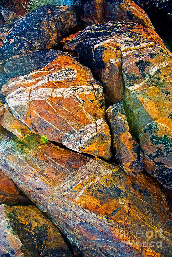 Coloured Rocks Central Australia B Photograph by Peter Kneen