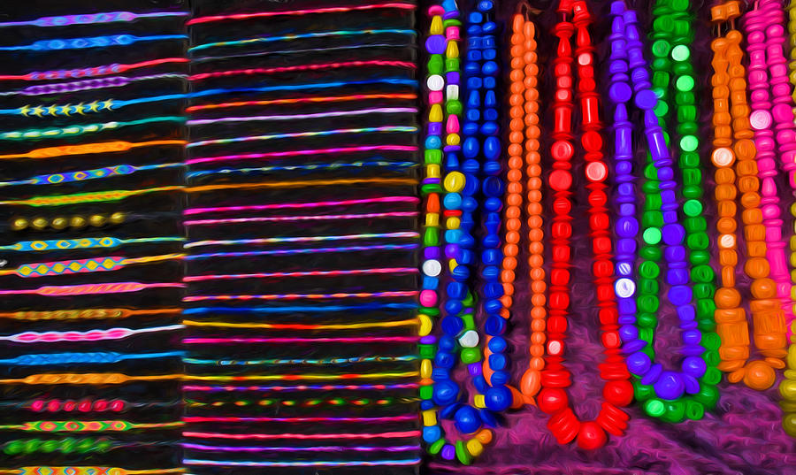 Colourful Bands and Beads Digital Art by Roy Pedersen