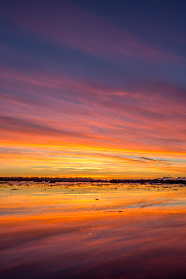 Colourful Boundary Bay Sunset  Photograph by Pierre Leclerc Photography