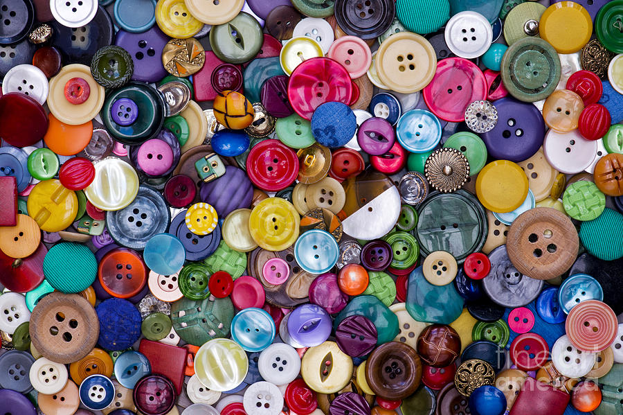 Pattern Photograph - Colourful Buttons by Tim Gainey